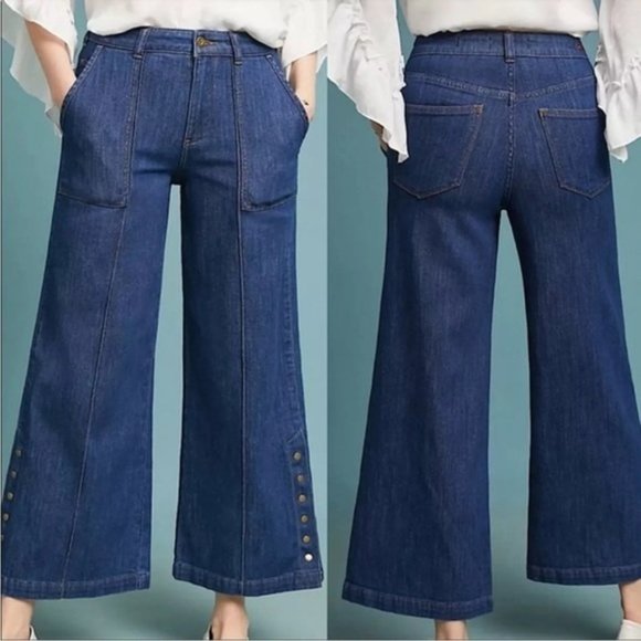 Pilcro and the Letterpress Denim - Pilcro and the Letterpress by Anthropologie High Waist Cropped Jeans Size 26